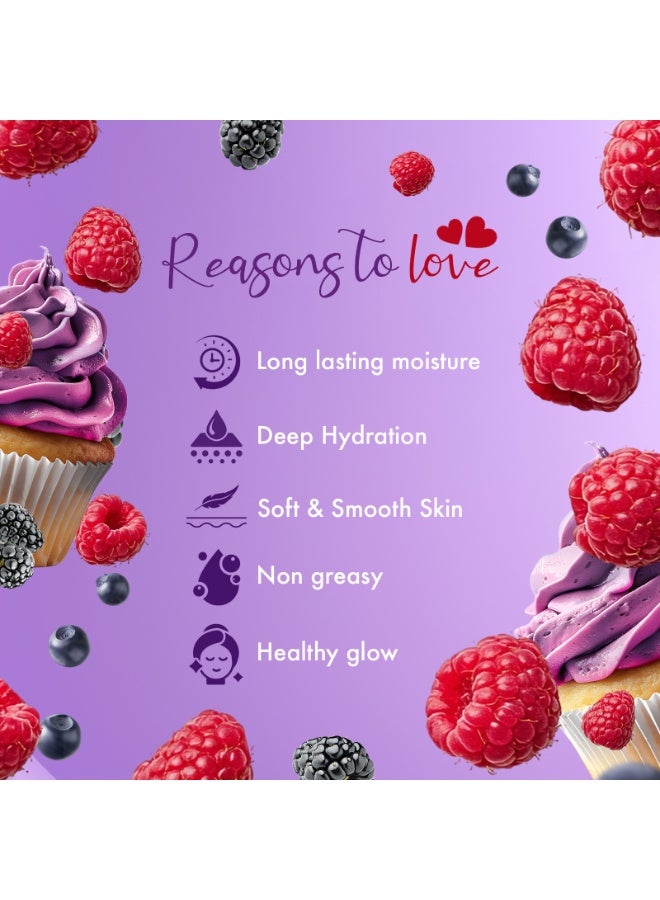 VCare V Care Delight Berry Cupcake Body Lotion 1L -Deep Moisturizing, Non-Greasy & Fast Absorbing, Gourmand Fragrance - Image 4